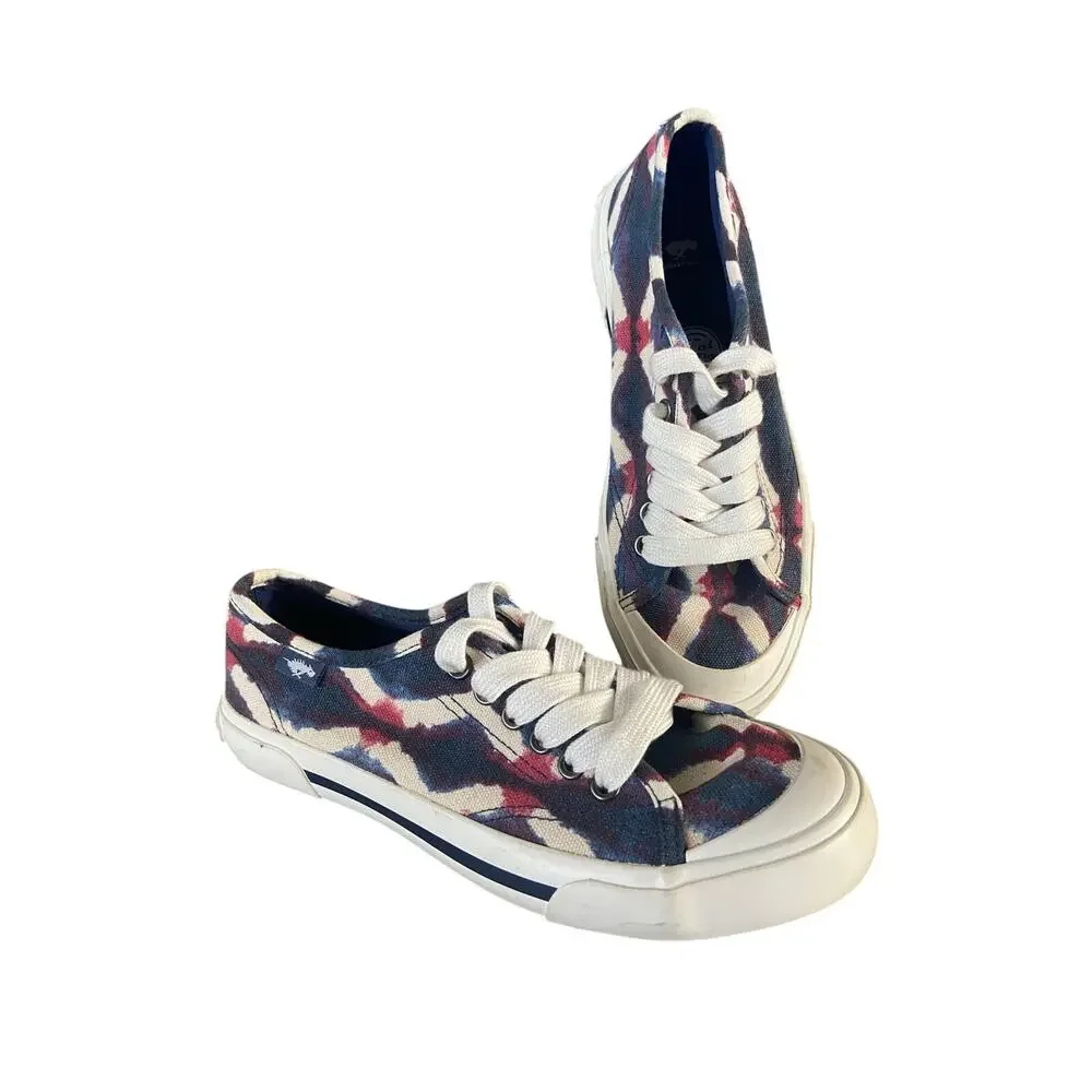 Rocket Dog red/white/blue tie dye canvas sneakers - Picture 1 of 8